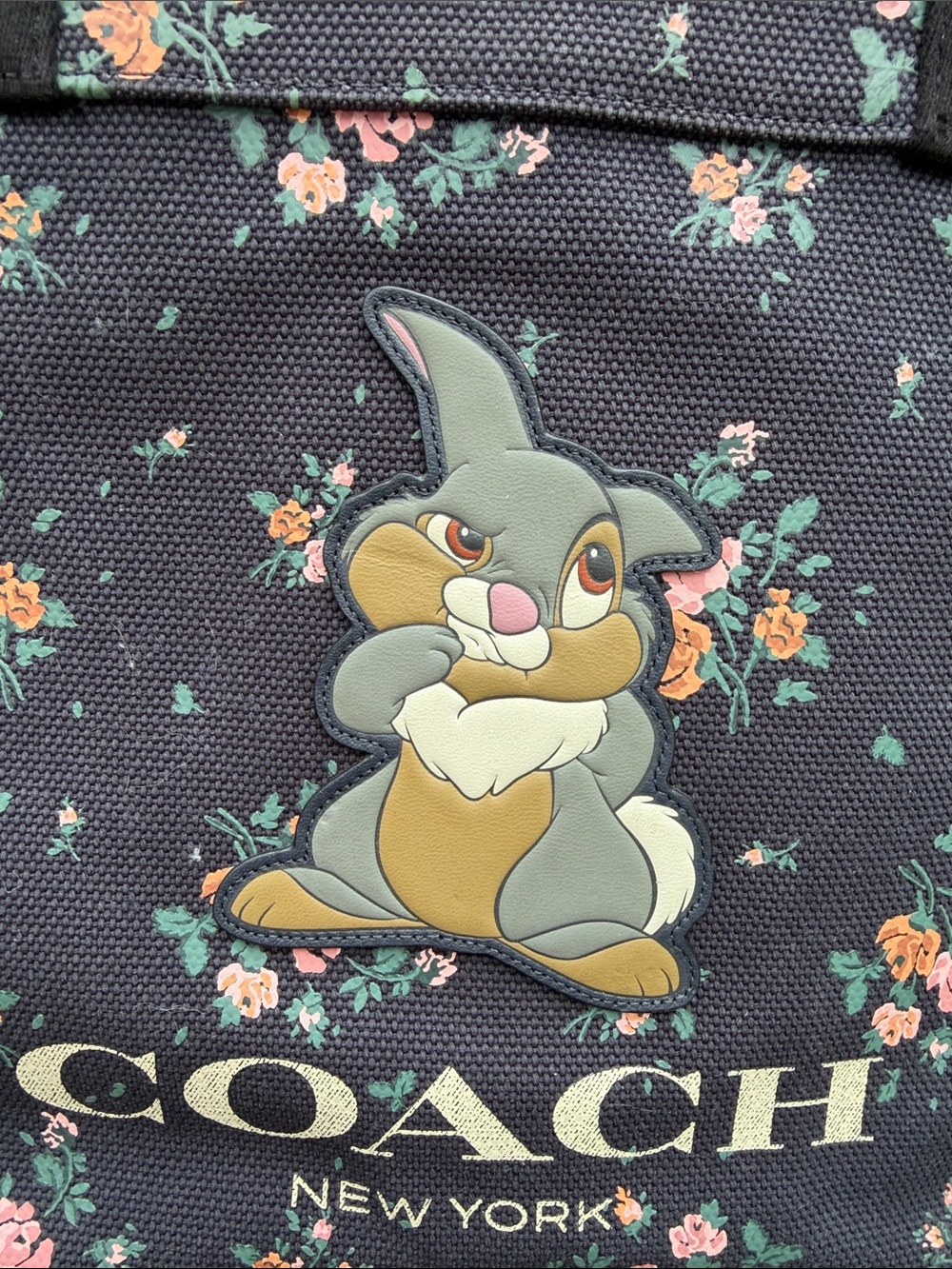 NWOT Disney x Coach Bag with Rose Bouquet Print and Thumper [limited edition] - Picture 2 of 11
